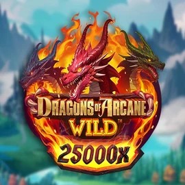 Dragons of Arcane Wild slot logo by Foxium at Pribet CasinoDragons of Arcane Wild